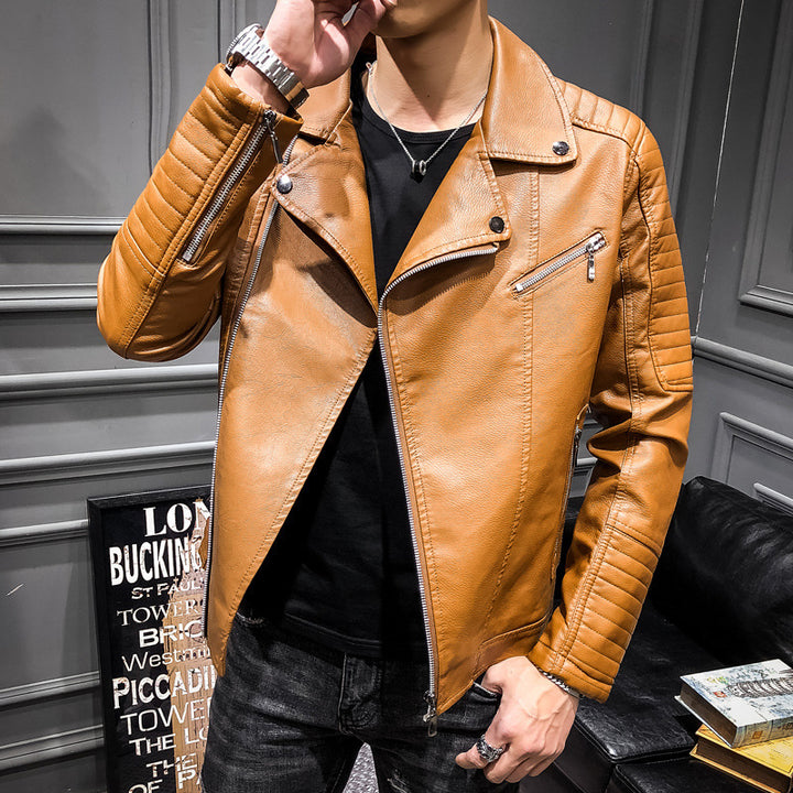 Herren Modische Bikerjacke aus hochwertigem Kunstleder Echo Archiv