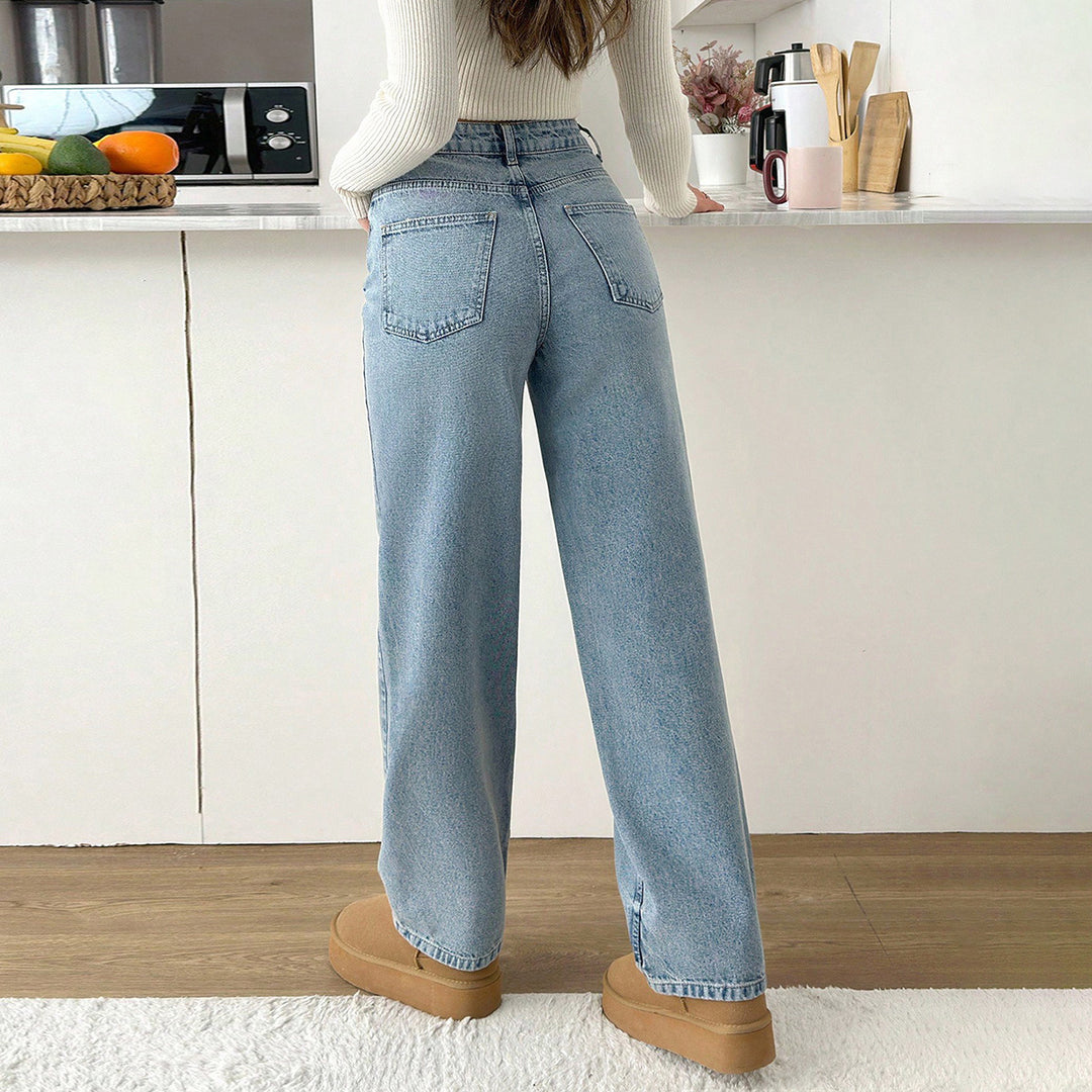 Damen Relaxed-Fit High‑Waist Jogger-Jeans mit elastischem Knöchelabschluss Echo Archiv