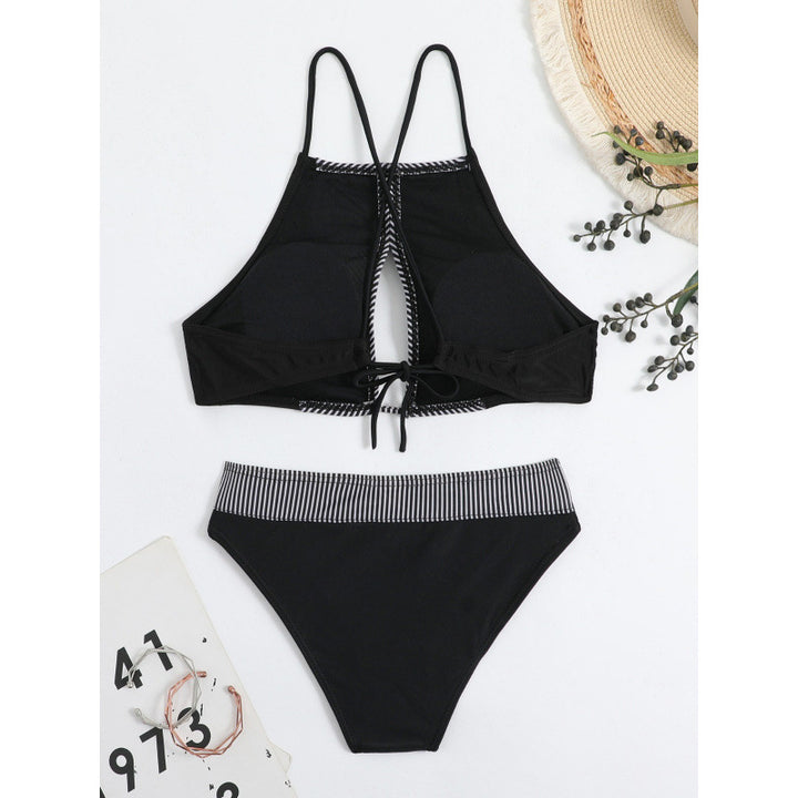 Damen Sport-Bikini mit modischem Streifen-Design und verstellbaren Trägern Echo Archiv
