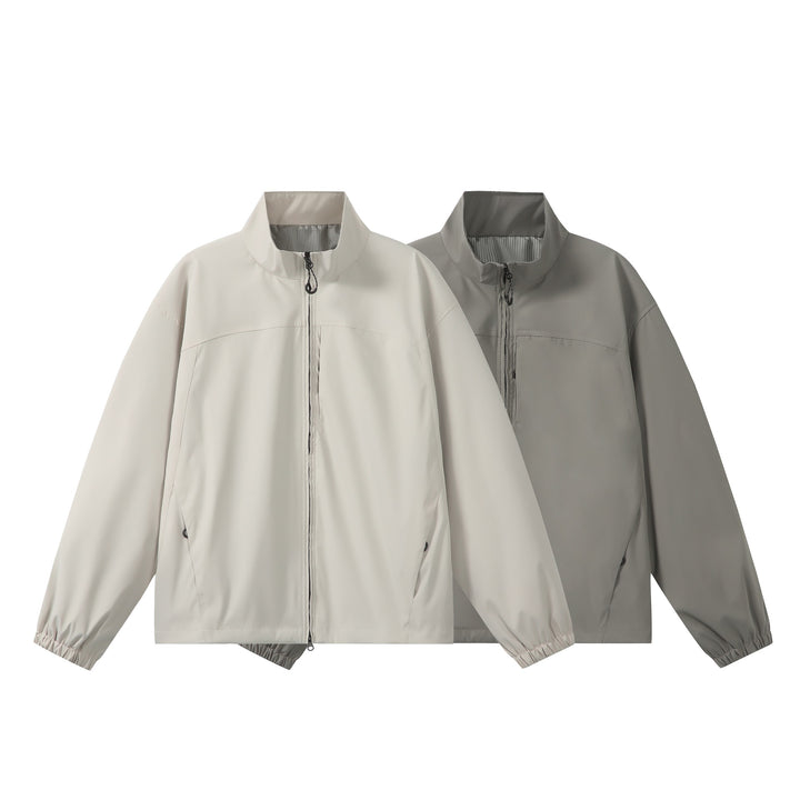 Unisex Leichte, Packbare Funktionsjacke im Oversize-Boxy-Schnitt mit Stehkragen Echoarchiv