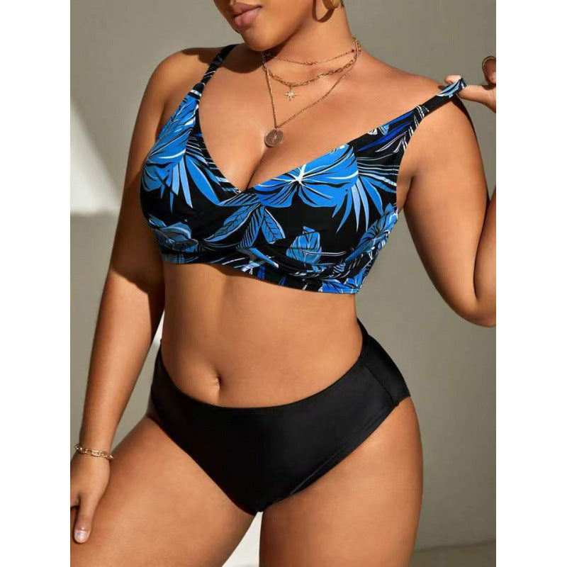 Damen Bikini-Top mit tiefem V-Ausschnitt und floralem Design Echo Archiv