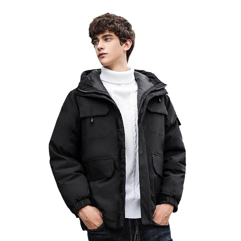Herren wetterfeste Utility-Jacke mit Kapuze und Taschen Echoarchiv