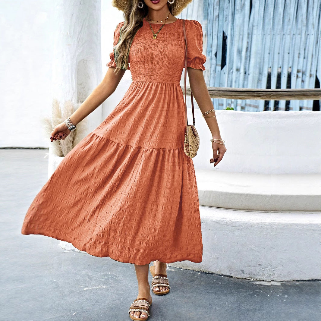 Damen Midikleid mit elastischem Taillenbund und schwingendem Rock Echo Archiv