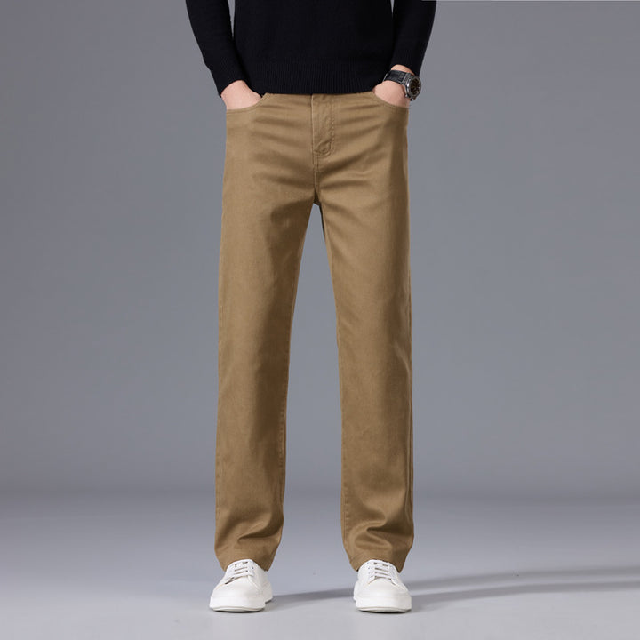 Herren Entspannte Baumwoll-Twill-Chinohose mit geradem Bein Echo Archiv