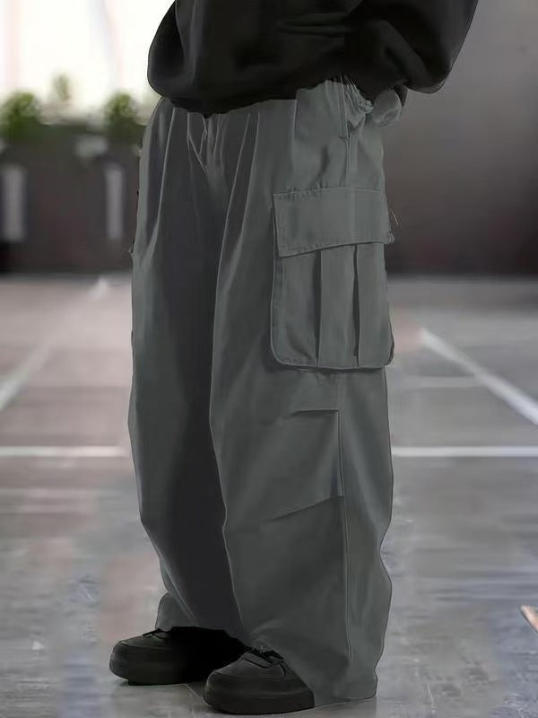 Herren Baggy-Cargohose im Oversize-Utility-Style mit elastischem Bund & Mehrfachtaschen Echo Archiv