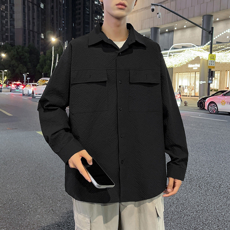 Herren Lässige Utility-Hemdjacke mit praktischen Taschen Echoarchiv