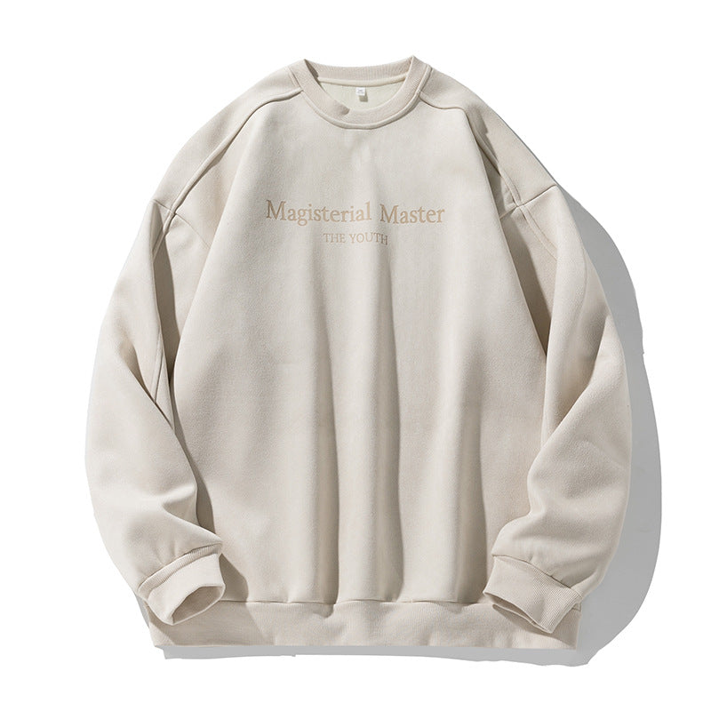 Unisex Oversize-Sweatshirt mit samtiger Fleece-Optik und tonalem Frontprint Echo Archiv