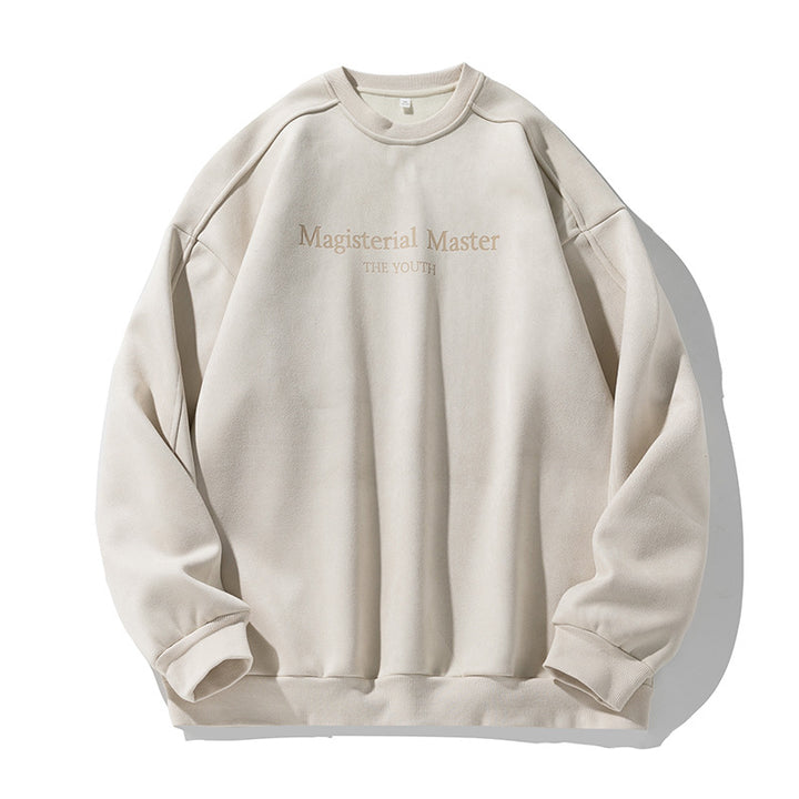 Unisex Oversize-Sweatshirt mit samtiger Fleece-Optik und tonalem Frontprint Echo Archiv