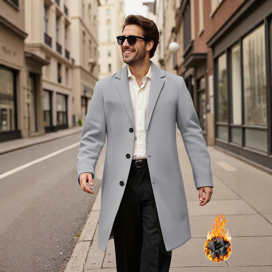 Herren eleganter doppelreihiger Mantel Echoarchiv