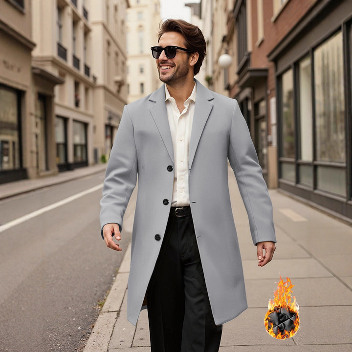Herren eleganter doppelreihiger Mantel Echoarchiv