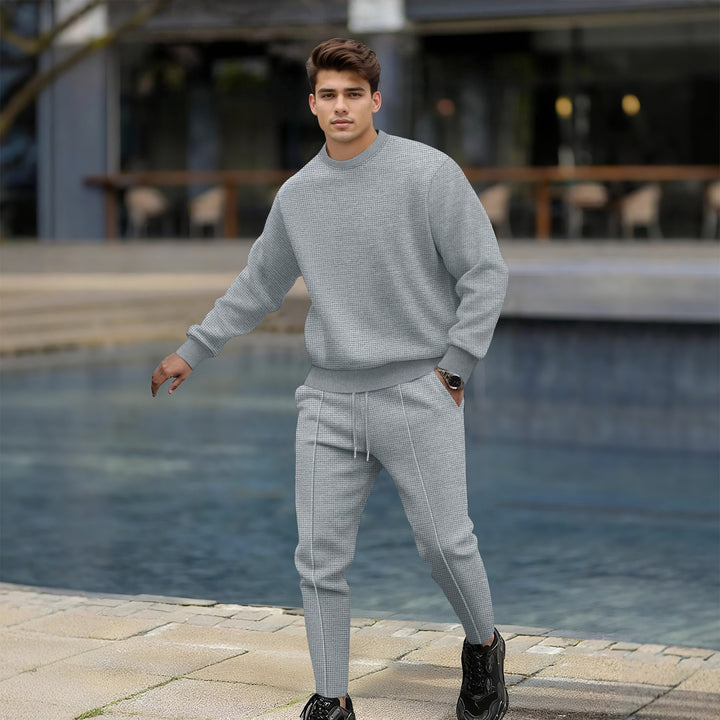 Herren lässiger Strickpullover und Jogginghose Set Echoarchiv