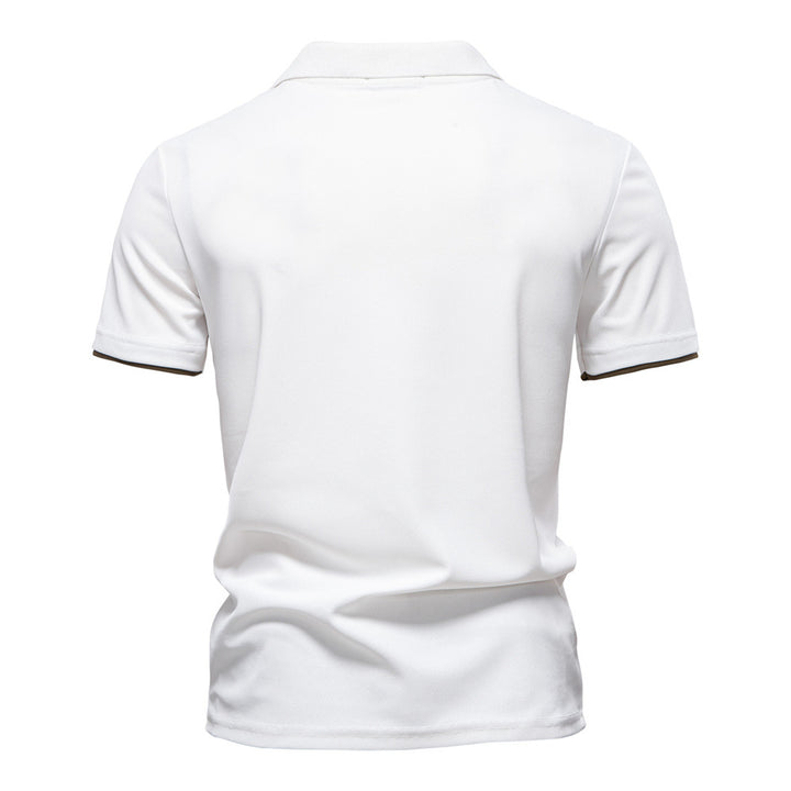 Herren Poloshirt mit modernem Blockdesign und hochwertiger Baumwollmischung Echoarchiv