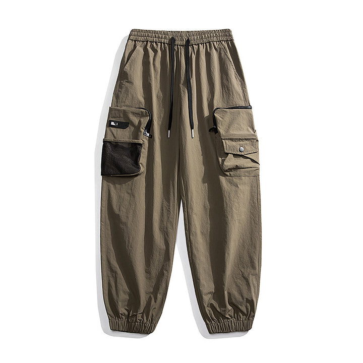 Unisex Lockere Nylon-Cargohose mit elastischem Bund und Knöchelbündchen Echo Archiv