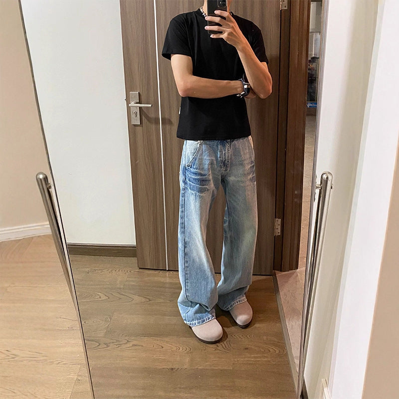 Herren Modische Weitgeschnittene Jeans Echoarchiv