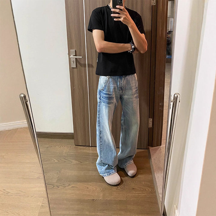 Herren Modische Weitgeschnittene Jeans Echoarchiv