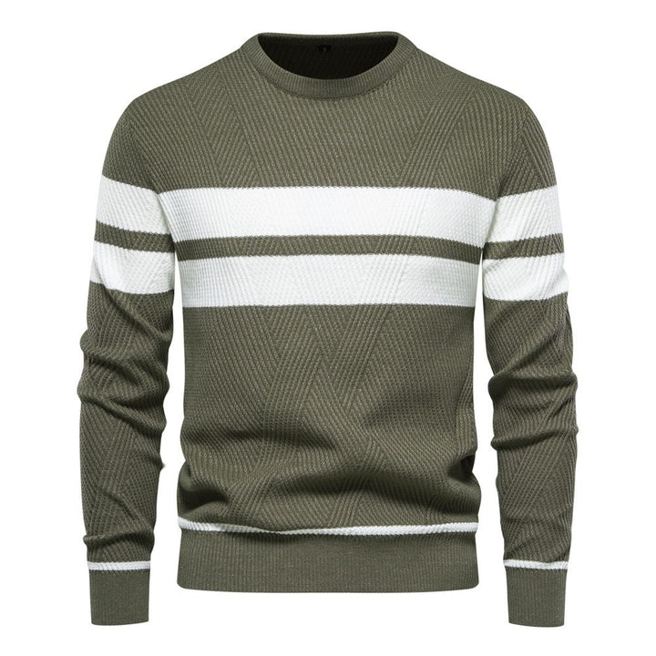 Herren strukturiertes Sweatshirt mit modernen Streifen Echoarchiv