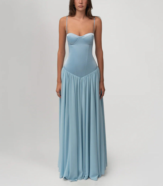 Damen nan modellierendes Bustier-Abendkleid mit vorgeformter Miederkonstruktion und weitfallendem Chiffon-Tellerrock Echo Archiv