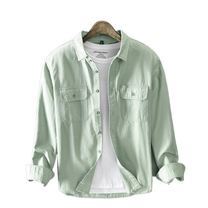 Herren Lässige Hemdjacke mit Brusttaschen Echo Archiv