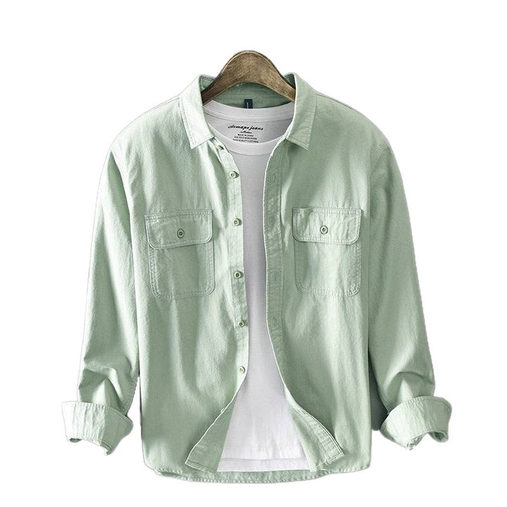 Herren Lässige Hemdjacke mit Brusttaschen Echo Archiv