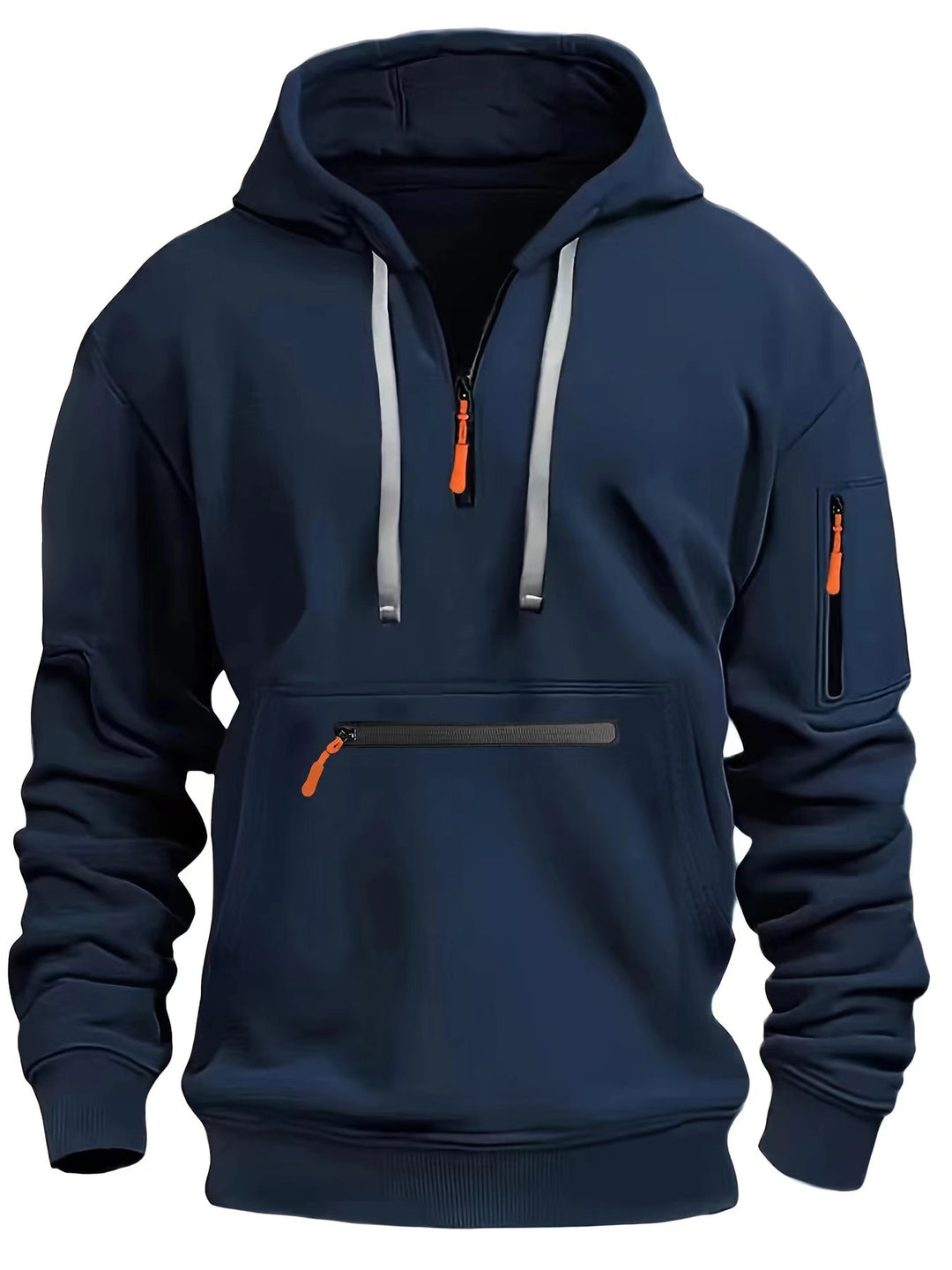 Herren Sportlicher Kapuzenpullover mit praktischen Reißverschlusstaschen Echoarchiv