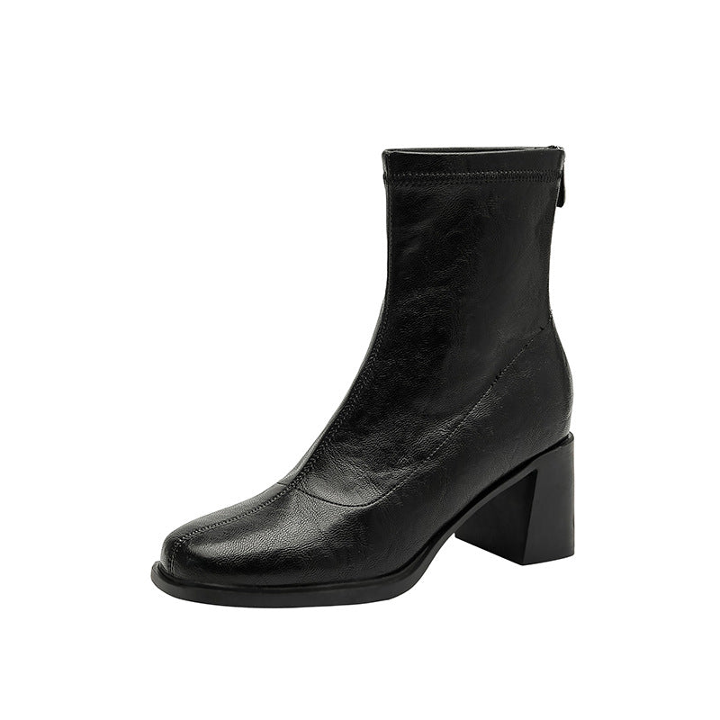 Damen Ankle-Boots mit schlankem Sockenschaft und sculpted Blockabsatz Echo Archiv