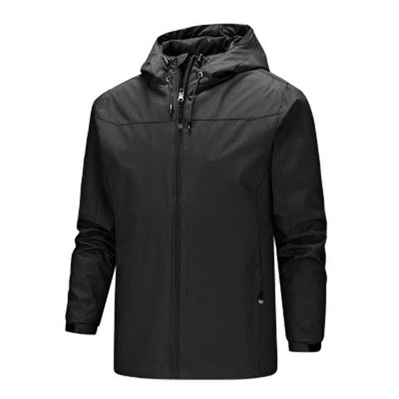 Herren ultraleichte packbare Regenjacke mit verstellbarer Kapuze und elastischen Manschetten Echo Archiv
