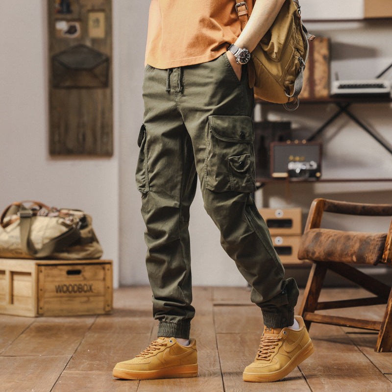 Herren Taktische Cargo-Joggerhose mit Tunnelzugbund und verstellbaren Druckknopf‑Taschen Echo Archiv