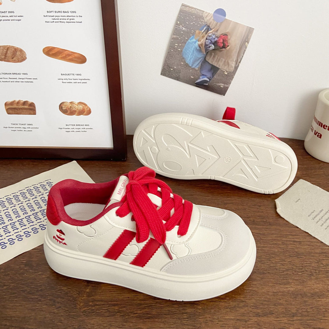 Damen Plateau-Laufsneaker mit verspielten Applikationen und atmungsaktiver Sohle Echo Archiv