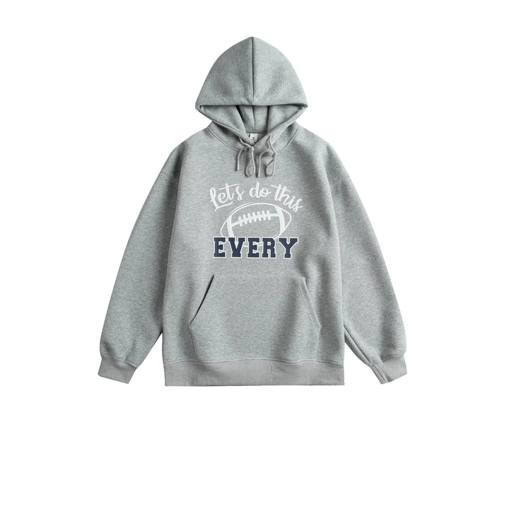 Unisex Kapuzenpullover mit College‑Print, Kängurutasche und relaxed Fit Echoarchiv