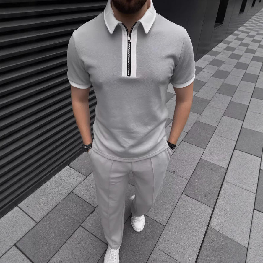 Herren Modern Zip-Up Polo Set Echoarchiv