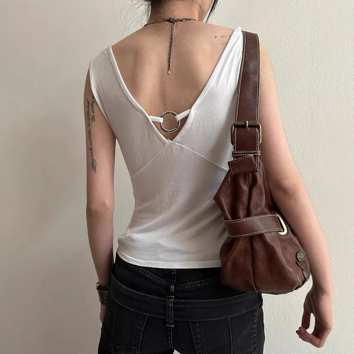 Damen stilvolles Top mit funkelndem Kreuzdesign Echo Archiv
