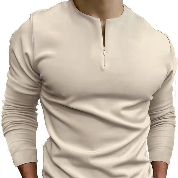 Herren Langarmshirt mit modischem Reißverschluss Echoarchiv