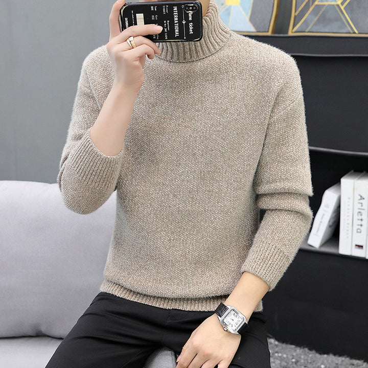 Herren Rollkragenpullover aus Bouclé-Feinstrick mit gerippten Bündchen Echo Archiv