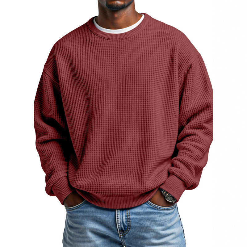Herren Bequemer Sweatpullover mit Waffelstruktur Echoarchiv