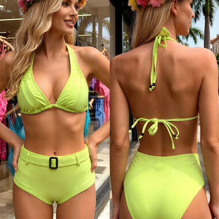 Damen Triangel-Bikini-Set mit praktischen Schnallen-Details Echo Archiv