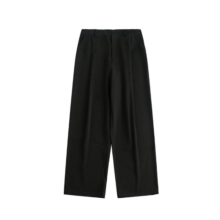 Damen Weite hochtaillierte Stoffhose mit Bundfalte und weitem Bein Echo Archiv