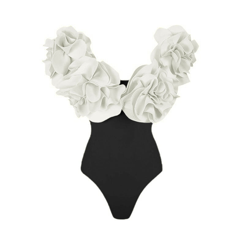 Damen Einteiler Schwimmanzug mit voluminösen Rüschen Echo Archiv