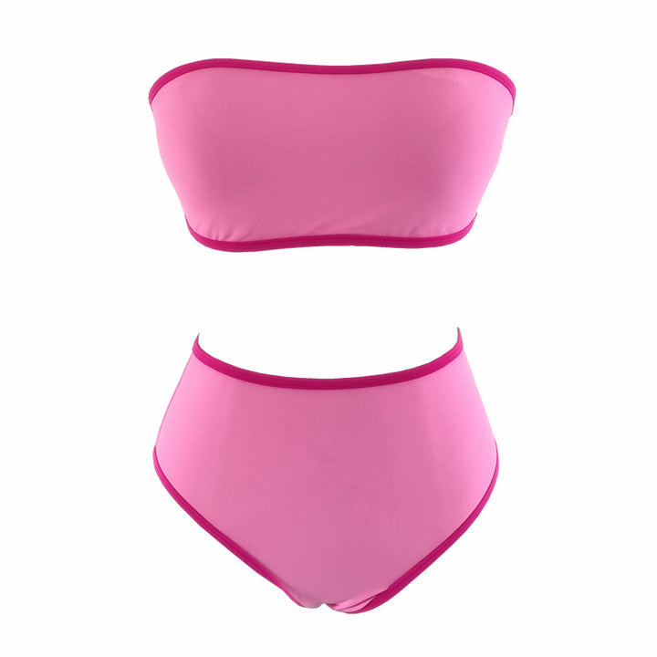Damen Bandeau-Bikini mit hohem Bund und eleganten Akzenten Echo Archiv