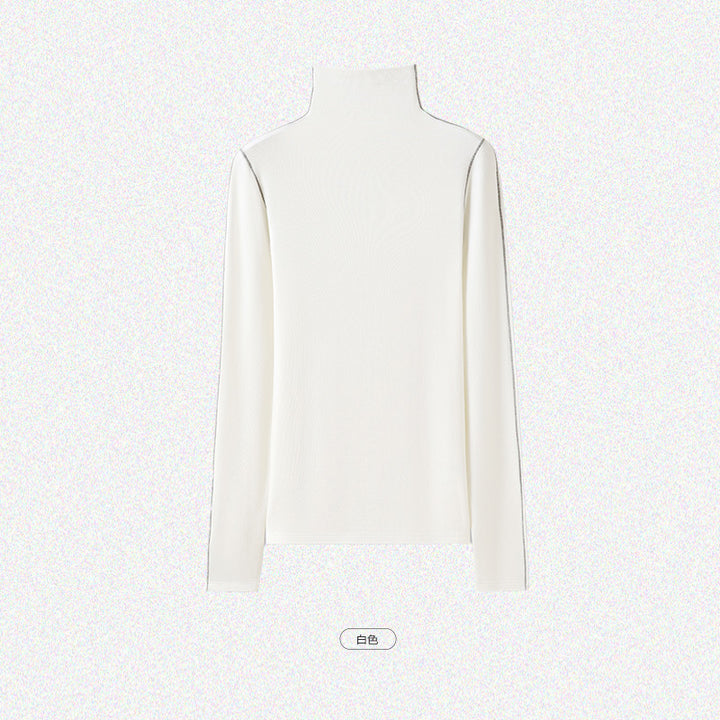 Damen Slim-Fit Rollkragen-Feinstrickshirt mit langem Arm Echo Archiv