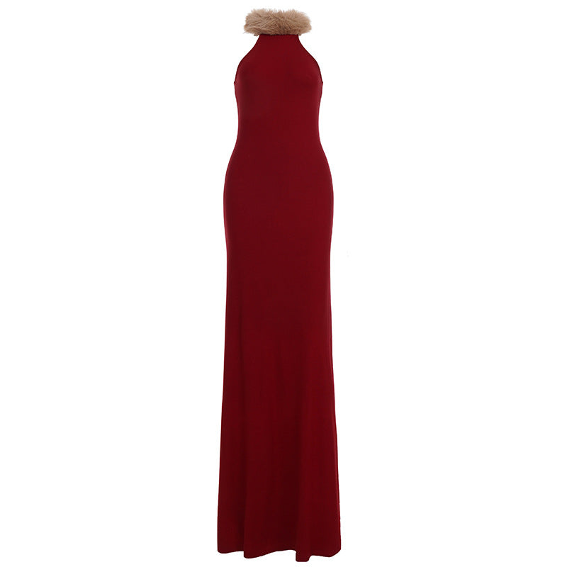 Damen elegantes Oberteil mit abnehmbaren Kunstfellkragen Echo Archiv