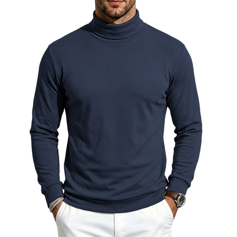 Herren schmal geschnittener Feinstrick-Rollkragenpullover Echoarchiv