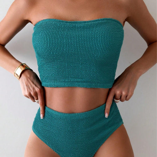 Damen Bandeau-Bikini mit hochgeschnittenem Unterteil Echo Archiv