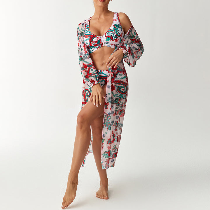 Damen Bikiniset mit transparentem Strandüberwurf Echo Archiv
