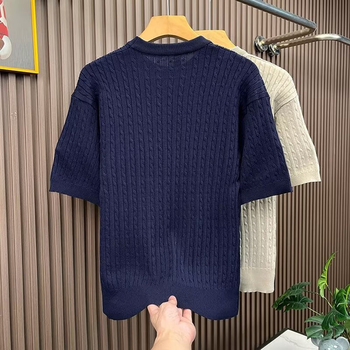 Damen Eleganter Strickpullover mit Kurzarm – Mavelle