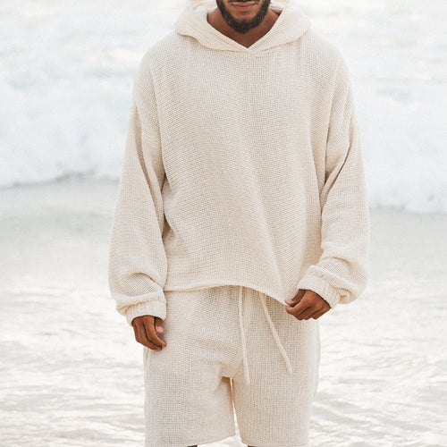 Herren lässige Sweatshirt-Shorts-Kombination aus Luftigen Stoffen Echoarchiv