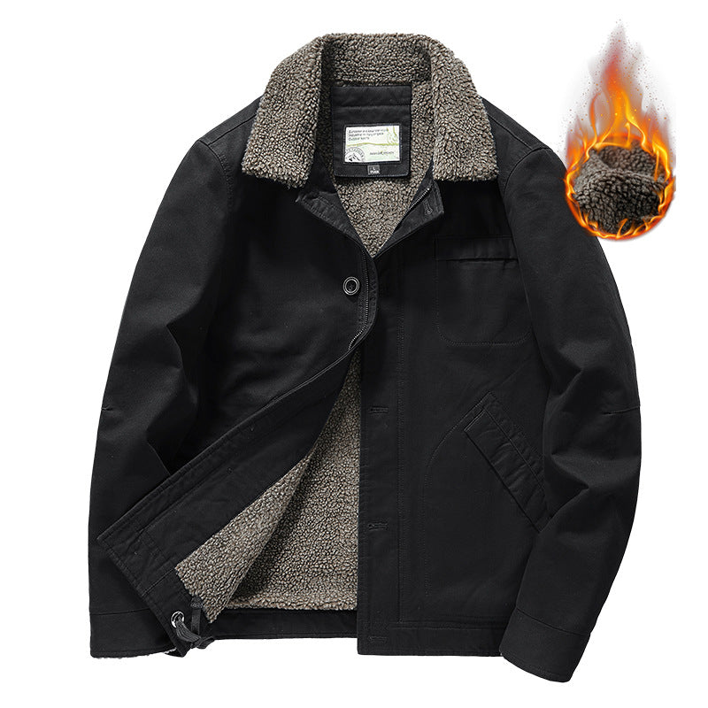 Herren Lässige Übergangsjacke mit Teddyfutter Echo Archiv