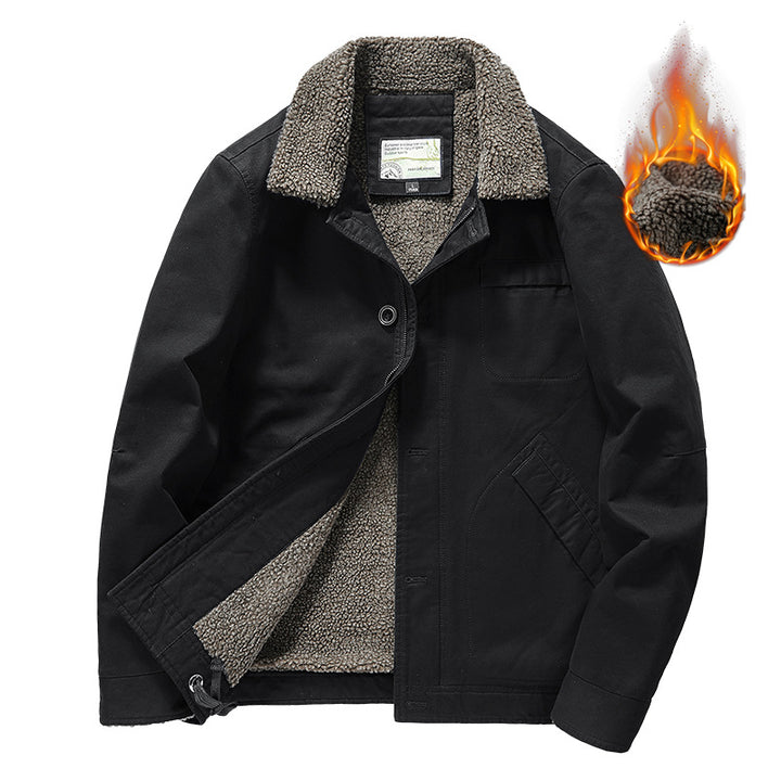 Herren Lässige Übergangsjacke mit Teddyfutter Echo Archiv