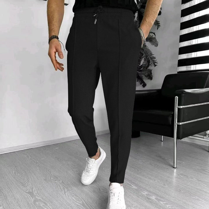 Herren Modische Chinohose mit elastischem Bund und praktischen Taschen Echoarchiv