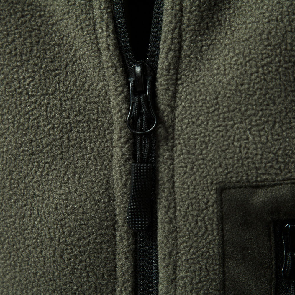 Herren Outdoor-Fleecejacke mit Stehkragen und Reißverschluss-Brusttasche Echoarchiv