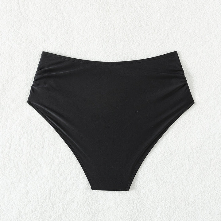 Damen Hoch geschnittener Bikini-Hosen mit Raffungen Echo Archiv